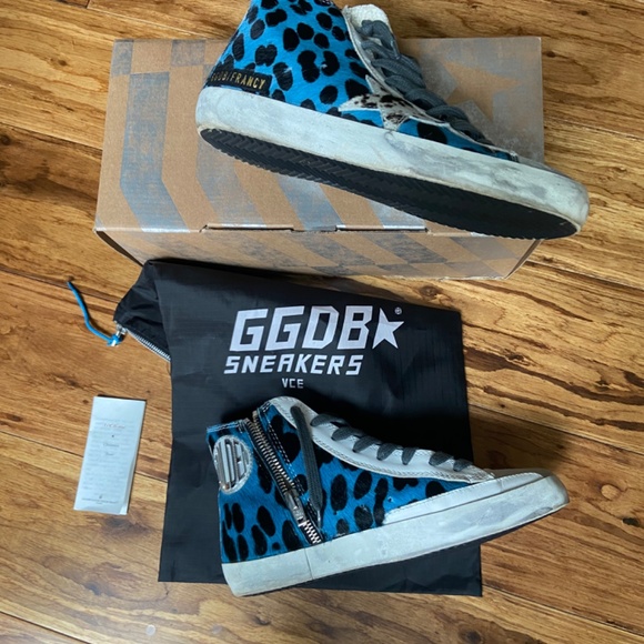 authentic golden goose francy sneakers animalier mix color size 36 ggdb - Picture 2 of 12